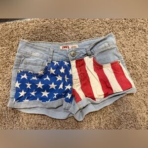American flag mini shorts